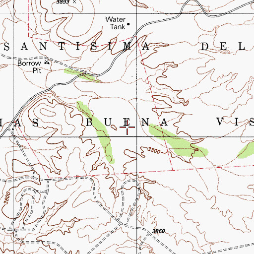 Topographic Map of Maria Santisima del Carmen, AZ