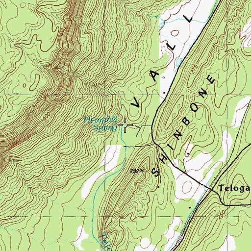 Topographic Map of Hemphill Spring, GA