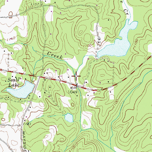 Topographic Map of Hesterlee Creek, GA