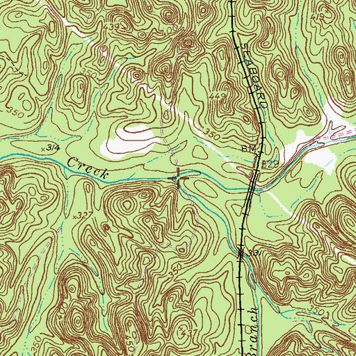 Topographic Map of Hightower Branch, GA