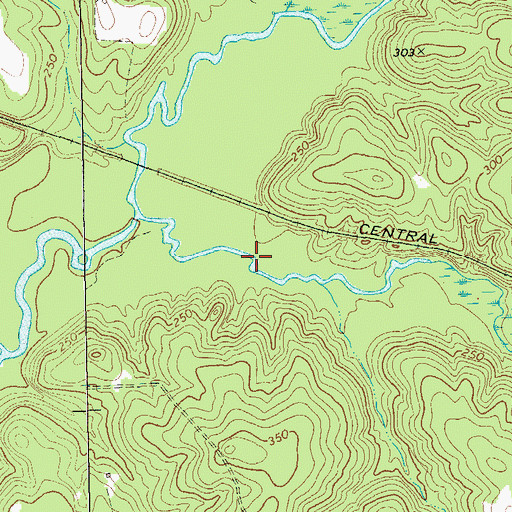 Topographic Map of Holanna Creek, GA