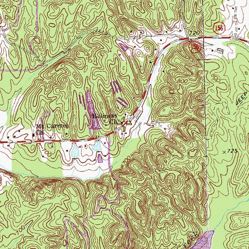 Topographic Map of Holiness Church, GA