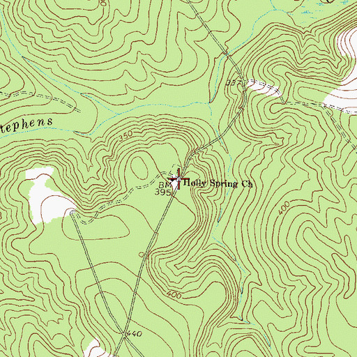 Topographic Map of Holly Spring Church, GA