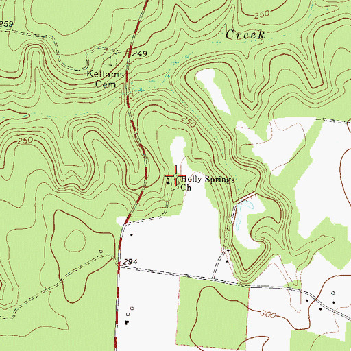 Topographic Map of Holly Springs Church, GA