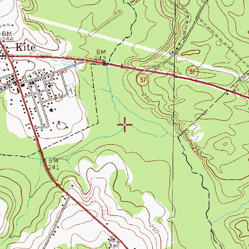Topographic Map of Holten Creek, GA