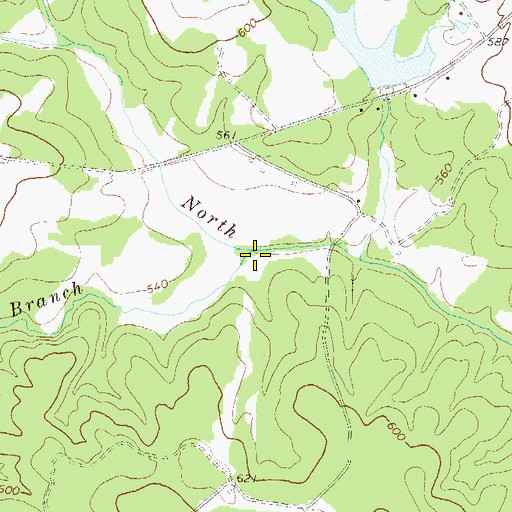 Topographic Map of Horse Branch, GA