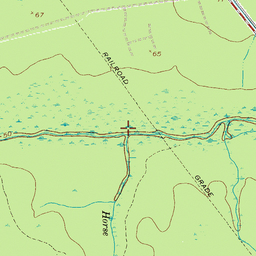 Topographic Map of Horse Creek, GA