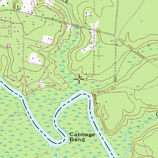 Topographic Map of Horsepen Creek, GA