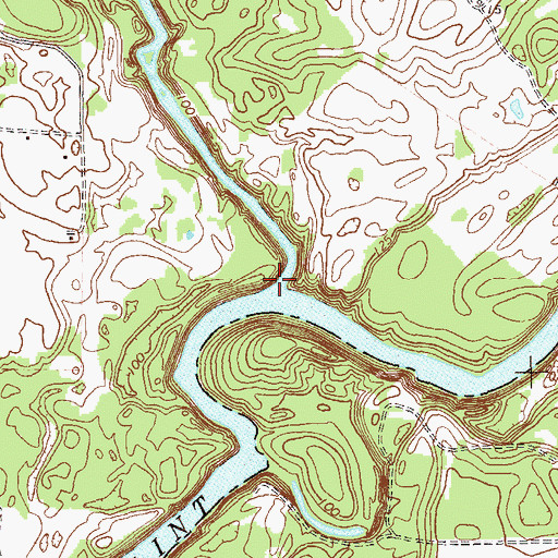 Topographic Map of Ichawaynochaway Creek, GA