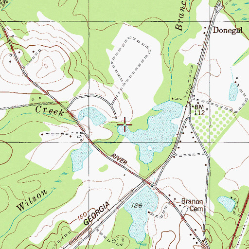 Topographic Map of Inman Creek, GA