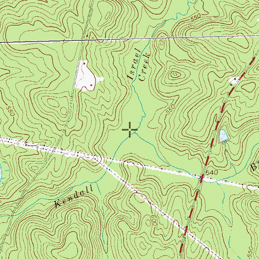 Topographic Map of Israel Creek, GA