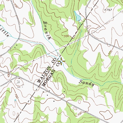 Topographic Map of Ivey Branch, GA