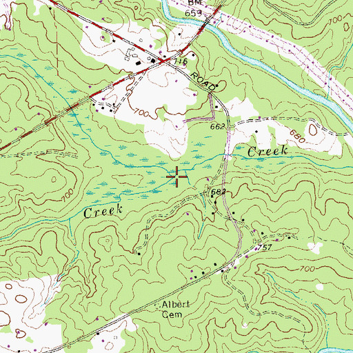 Topographic Map of Jackson Creek, GA