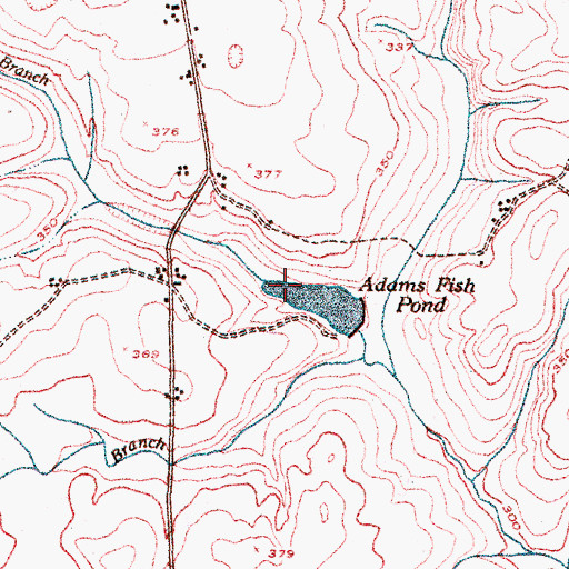 Topographic Map of Jim Brown Branch, GA