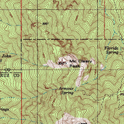 Topographic Map of McCleary Peak, AZ
