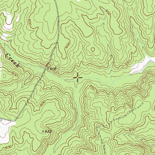 Topographic Map of Lacy Creek, GA