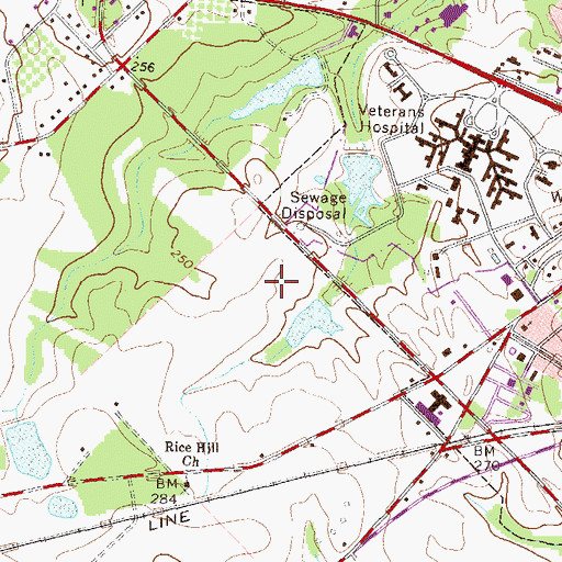 Topographic Map of Fairview Park Hospital, GA