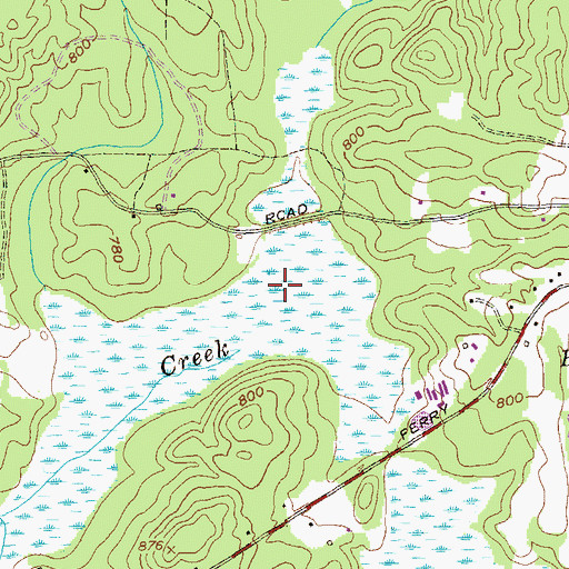 Topographic Map of Lee Creek, GA