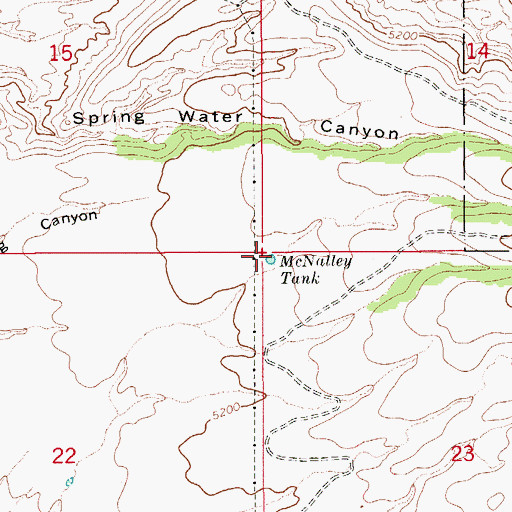 Topographic Map of McNalley Tank, AZ