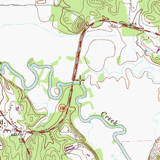 Topographic Map of Lick Creek, GA