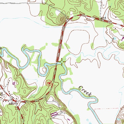 Topographic Map of Lick Creek, GA