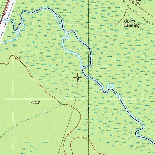 Topographic Map of Lily Branch, GA