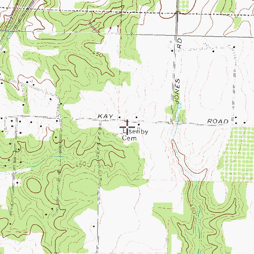 Topographic Map of Lisenby Cemetery, GA