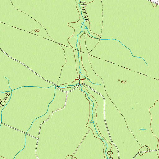 Topographic Map of Little Horse Creek, GA