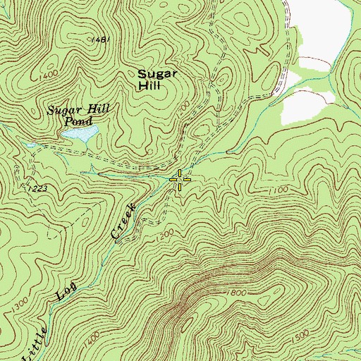 Topographic Map of Little Log Creek, GA