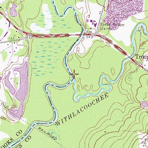 Topographic Map of Little River, GA