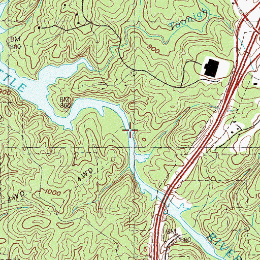 Topographic Map of Little River, GA