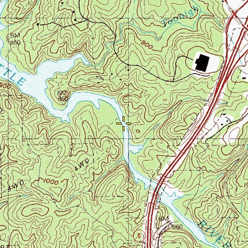 Topographic Map of Little River, GA