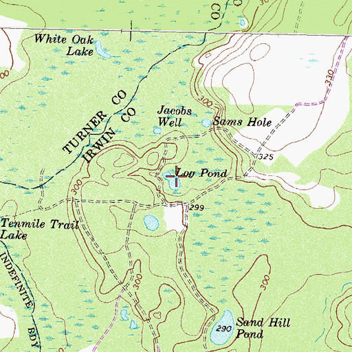 Topographic Map of Log Pond, GA