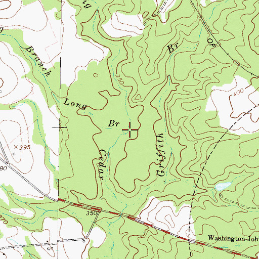 Topographic Map of Long Branch, GA