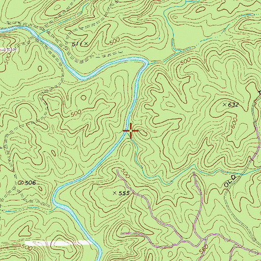 Topographic Map of Mabry Creek, GA