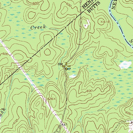 Topographic Map of Mackey Creek, GA