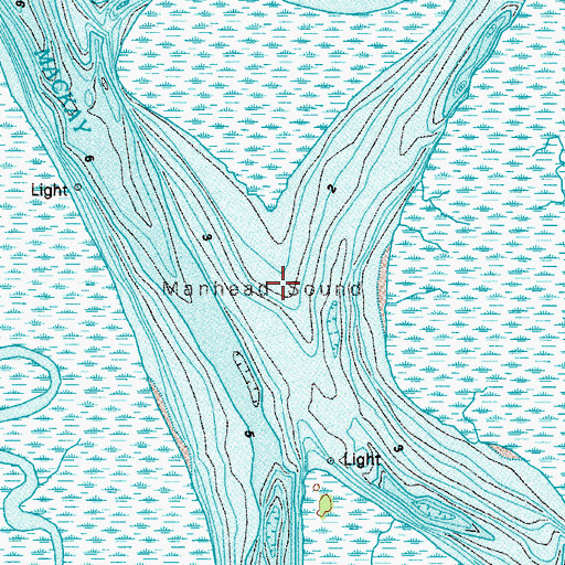 Topographic Map of Manhead Sound, GA