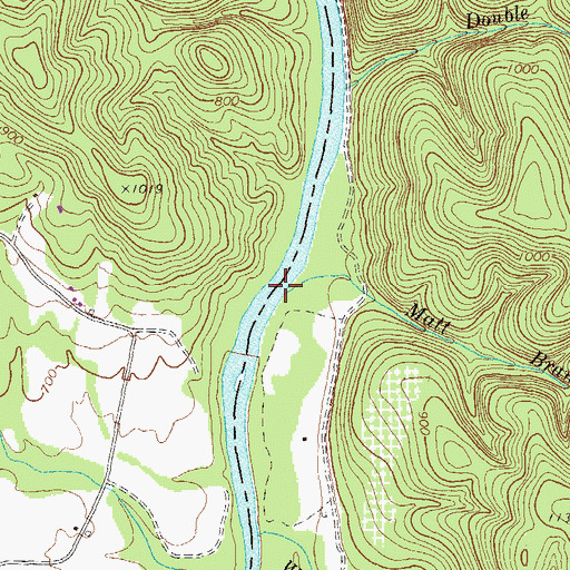 Topographic Map of Matt Branch, GA