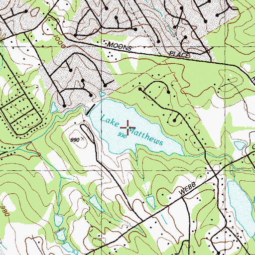 Topographic Map of Lake Matthews, GA