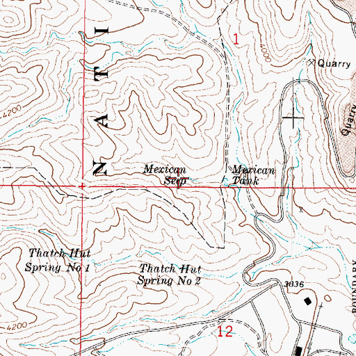 Topographic Map of Mexican Seep, AZ