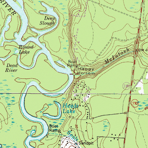 Topographic Map of McIntosh Creek, GA