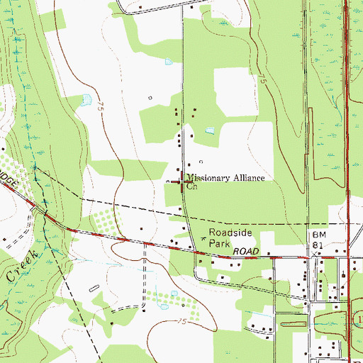 Topographic Map of Missionary Alliance Church, GA