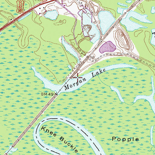 Topographic Map of Morgan Lake, GA