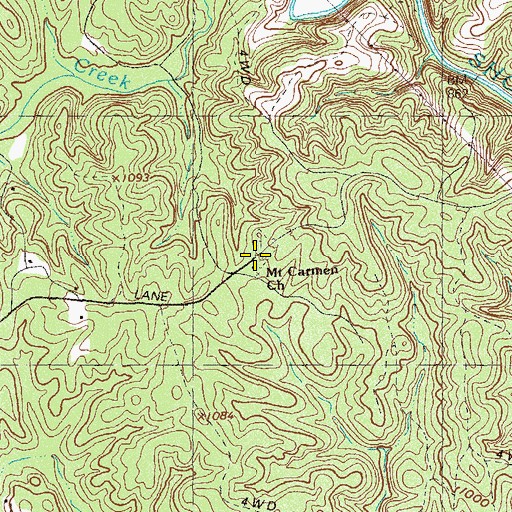 Topographic Map of Mount Carmel Church, GA