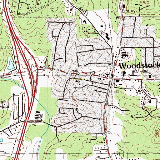 Topographic Map of Mount Olivet Church, GA