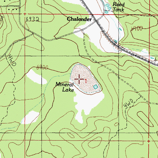 Topographic Map of Mineral Lake, AZ