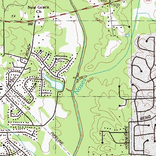 Topographic Map of Mud Creek, GA