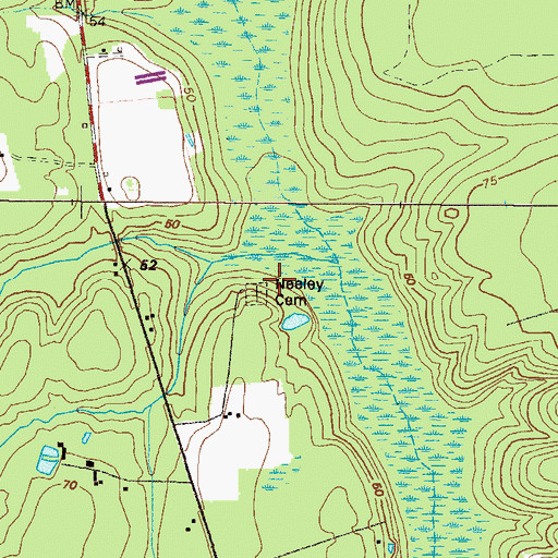 Topographic Map of Neeley Cemetery, GA