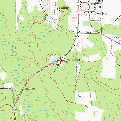 Topographic Map of New Bethel Church, GA