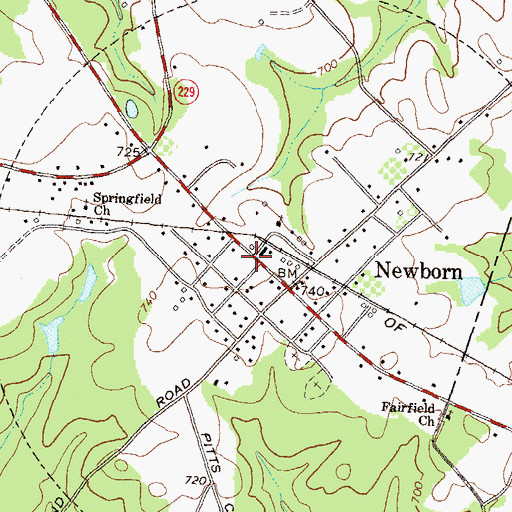 Topographic Map of Newborn, GA